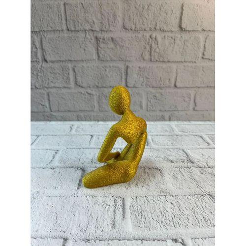 Minimal Sarı İnsan Figürü Biblo Ev Ve Ofis Dekoru