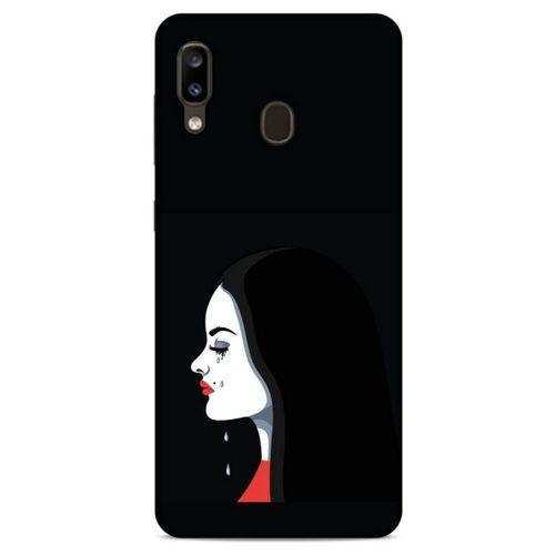 Samsung Galaxy A20 Kılıf Depresyon (29) Arka Koruma Kılıfı Pembe