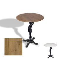 Dockers Çipa 1003 Döküm Ayak Yuvarlak Masa Çap 60cm - (Werzalit, Wermodin ve Allzalit Tabla) - Canyon Palace Oak