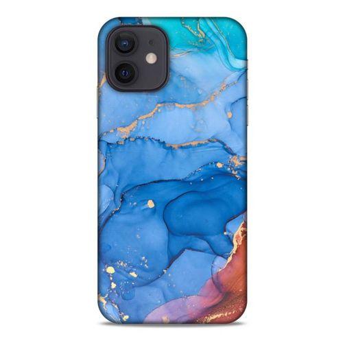 Apple iPhone 13 Uyumlu Kılıf Mavi Delisi (10) Full Koruma Kılıfı Mermer