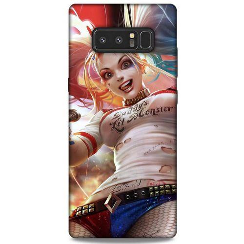 Samsung Galaxy Note 8 Uyumlu Kılıf Harley Quinn (16) Kalın Kılıf Karolina mavisi