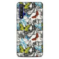 Huawei P Smart S Y8P Kılıf Kelebek Etkisi (22) Tam Koruma Kılıfı Cam Göbeği