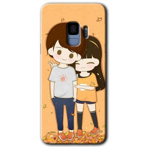 MRCİLETİSİM MRCİLETİSİM Samsung Galaxy S9 Kılıf HD Desen Baskılı Arka Kapak + Temperli Cam - Şıpsevdi Çift