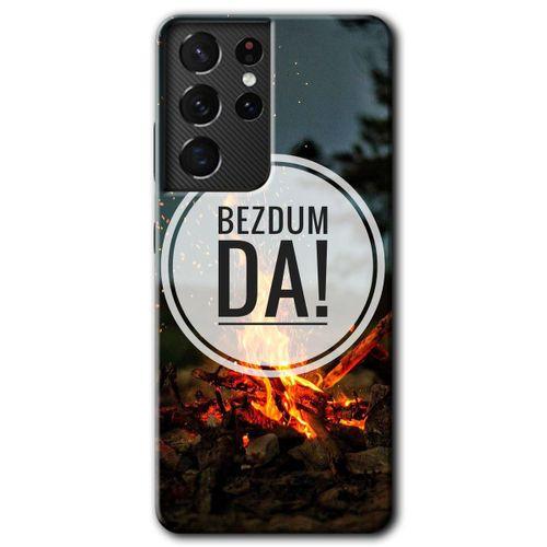 Galaxy S21 Ultra Kılıf HD Desen Baskılı Arka Kapak - Bezdum Da + Kırılmaz Cam