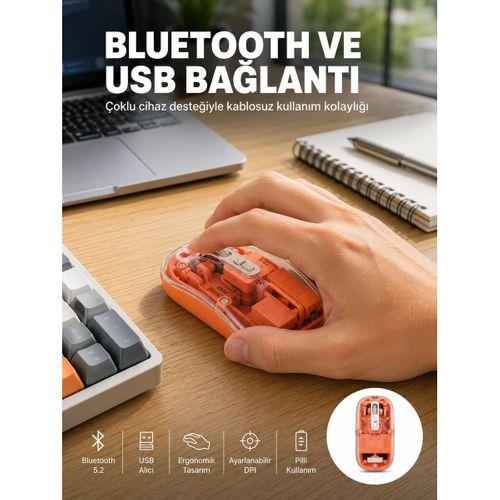 Kablosuz Bluetooth Mouse Şık Ve Sessiz Ofis Tasarımı Yeni Nesil