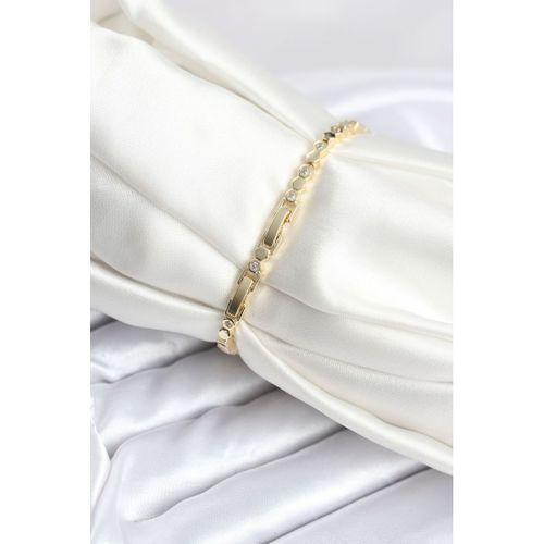 Pirinç Gold Renk İnce Petek Model Kadın Bileklik