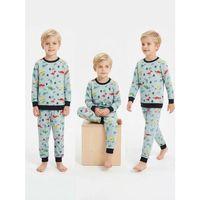 4/10 Yaş Animal Baskılı Pamuk Penye Çocuk Pijama Takımı