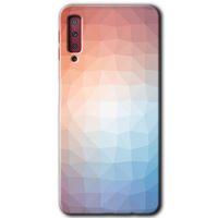 Galaxy A7 2018 Kılıf HD Desen Baskılı Arka Kapak - Polygon Graident 3