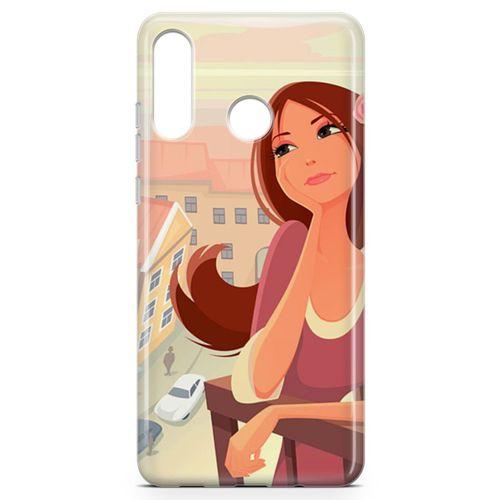 Huawei Nova 4e Kılıf Balkonda Hayaller Arka Kapak Koruma Desenli Full Koruyucu