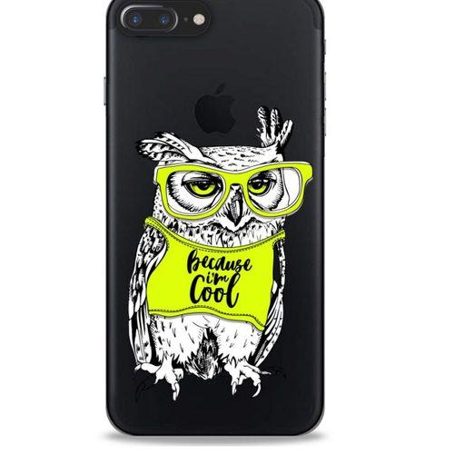 Zoologix (35) Apple Iphone 8 Plus Şeffaf Kılıf Silikon Desenli