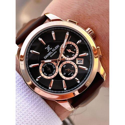Daniel Klein Deri Kordon İç Kadran Fonksiyonları Aktif 3 Atm Suya Dayanıklı Erkek Kol Saati E140032-5
