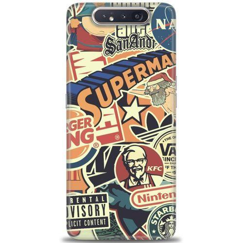 Samsung Galaxy A80 Kılıf HD Baskılı Kılıf - Superman + Tam Ekran Koruyucu