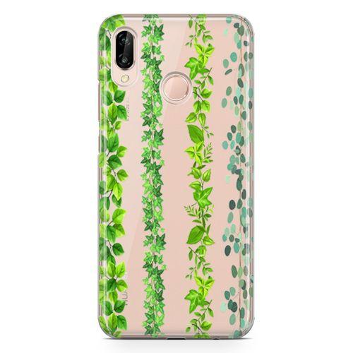 Huawei Nova 3e Kılıf Asma Yaprak Arka Kapak Koruma Desenli Full Koruyucu