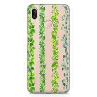 Huawei Nova 3e Kılıf Asma Yaprak Arka Kapak Koruma Desenli Full Koruyucu
