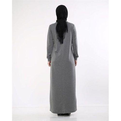 Taş Baskılı Elbise - 09322 - Antrasit