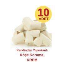 Kendinden Yapışkanlı 10 Adet Krem Kum Bej Bebek Çocuk Köşe Koruma Masa Sehpa Mobilya Kenar Koruyucu