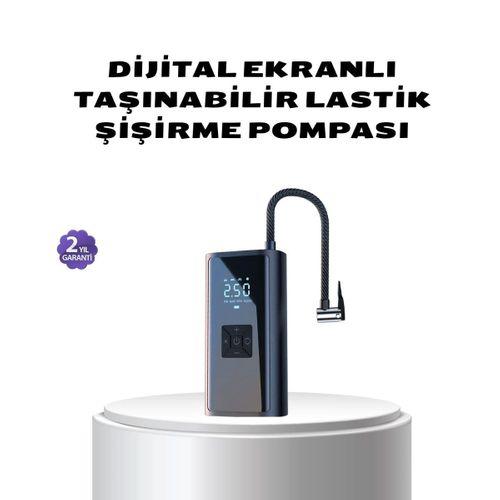 Kablosuz Dijital Lastik Şişirme Pompası Led Işıklı 80w