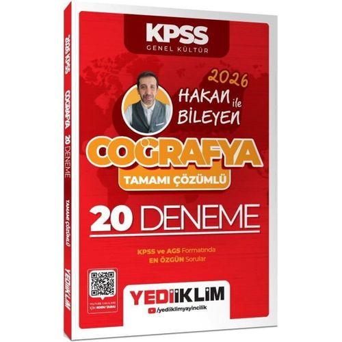 2026 KPSS Coğrafya Hakan Bileyen İle Tamamı Çözümlü 20 Deneme Yediiklim