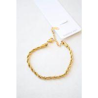 Burgu Çelik Bileklik 3mm - Altın