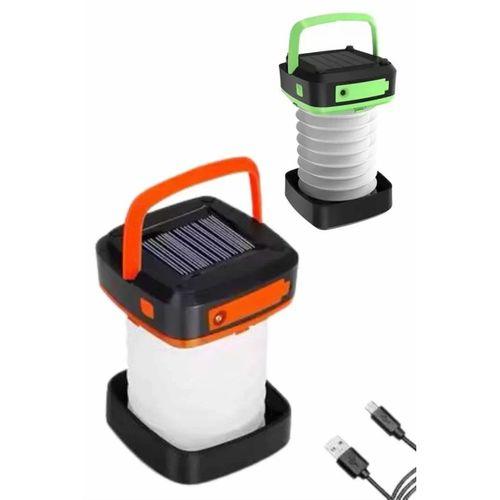 Katlanabilir Kamp Lambası Akordiyon Lamba Şarjlı 3 Kademeli Solar