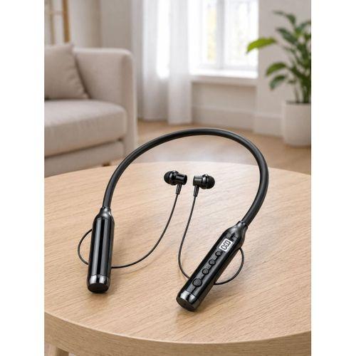 Kablosuz Bluetooth Boyun Kulaklığı 10 Metre Menzilli Mikrofonlu Ses Kontrollü Uzun Kullanım Süreli Kulak İçi Kulaklık