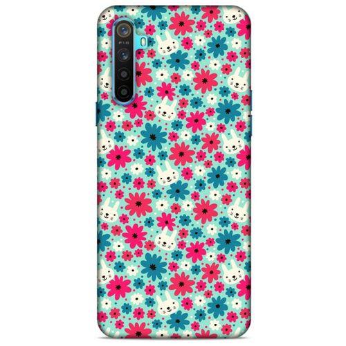 Lopard Oppo Realme 6i Uyumlu Kılıf Kediler (3) Kapak Çiçek ve Kedi