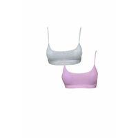 Pedli İp Askılı Gri ve Pembe Büstiyer 2 adet