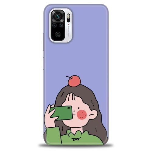 Xiaomi Poco M5s Kılıf HD Baskılı Kılıf - Yeşil Kız + Tam Ekran Koruyucu