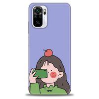 Xiaomi Poco M5s Kılıf HD Baskılı Kılıf - Yeşil Kız + Tam Ekran Koruyucu