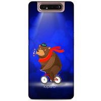 Samsung Galaxy A80 Kılıf FunnyMaX (43) Thin Fit Kılıf Lacivert Ayılı