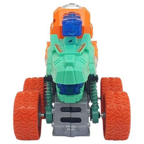 Sürtmeli Dinazor Araçlar - Sesli ve Işıklı - D500-19 - Turkuaz