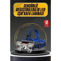 Kafa Lambası 800 Lümen 4 Mod Yüksek Işık Flaşörlü Şarjlı Led Lamba
