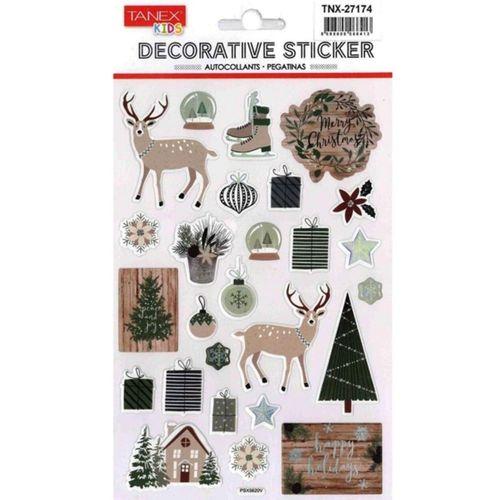 Tanex Dekoratif Sticker Yılbaşı Temaları - 3 adet