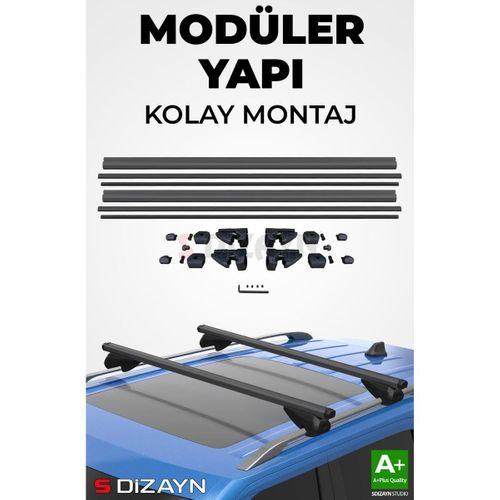 S-Dizayn Honda Accord SW S-Bar Atlas V1 Ara Atkı Tavan Taşıyıcı Barı Siyah 120 Cm 2002-2007 A+ Kalite