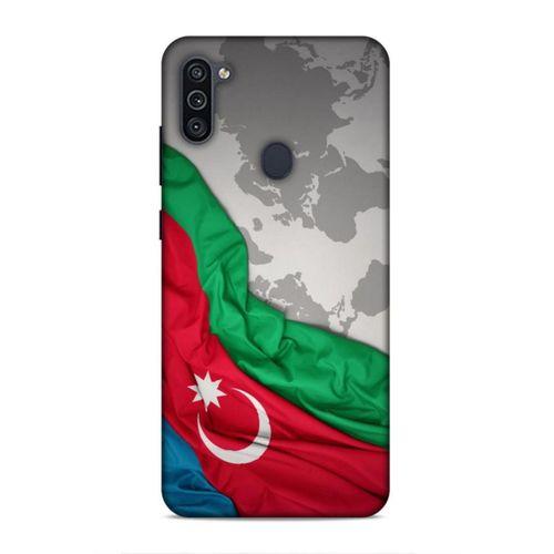 Samsung Galaxy M11 Uyumlu Kılıf Azarbaijan (16) Kalın Kılıf Harita Bayrak