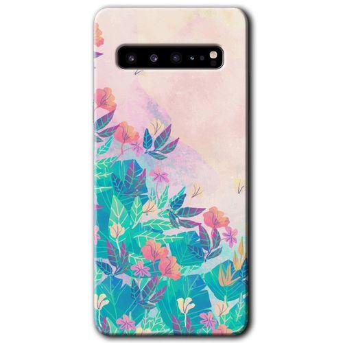 Potkal Hediye Fabrikası Samsung Galaxy S10 Plus Kılıf HD Desen Baskılı Arka Kapak - Çizim Yapraklar