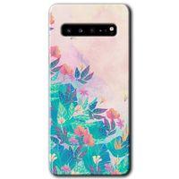 Potkal Hediye Fabrikası Samsung Galaxy S10 Plus Kılıf HD Desen Baskılı Arka Kapak - Çizim Yapraklar