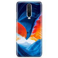 Xiaomi Redmi K30 Kılıf Turuncu Kanyon Arka Kapak Koruma Desenli Full Koruyucu