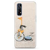 Oppo Realme 7 Kılıf FunnyMaX (17) Tasarım Kılıf Bej Zürafa