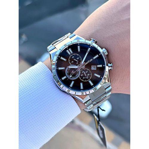 Quantum Çelik Kordon Fonksiyonları Aktif 100 Mt Suya Dayanıklı Erkek Kol Saati EPWG936.050