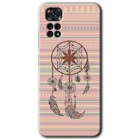 MRCİLETİSİM Xiaomi Redmi Note 11s 5G Global Kılıf HD Desen Baskılı Arka Kapak+Temperli Cam - Mandala Retro