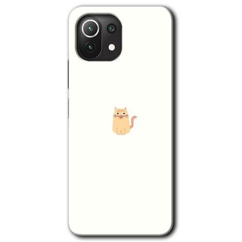 Potkal Hediye Fabrikası Xiaomi Mi 11 Kılıf HD Desen Baskılı Arka Kapak - Cat Minimalism