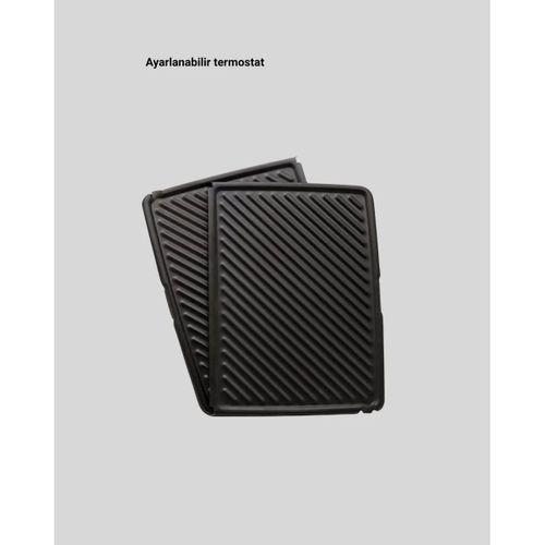 Tost Makinesi Kırmızı Döküm Plaka 6+ Dilim Çok Kapasiteli Izgara