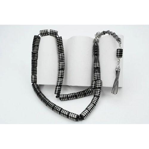 Oltu Taşı Kesme Model Burgu Vida İşlemeli Tespih