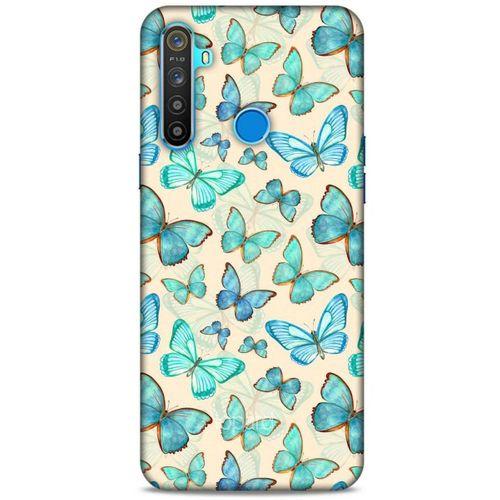 Oppo Realme 5i Kılıf Kelebek Etkisi (13) Silikon Kap Lacivert