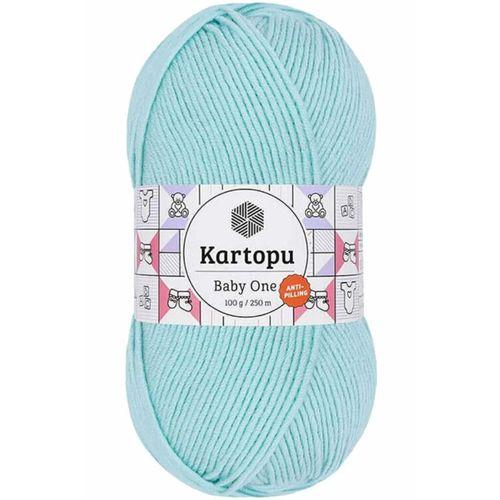 1 Adet Baby One Tüylenmeyen El Örgü İpi Yünü Bebe Mavi K578