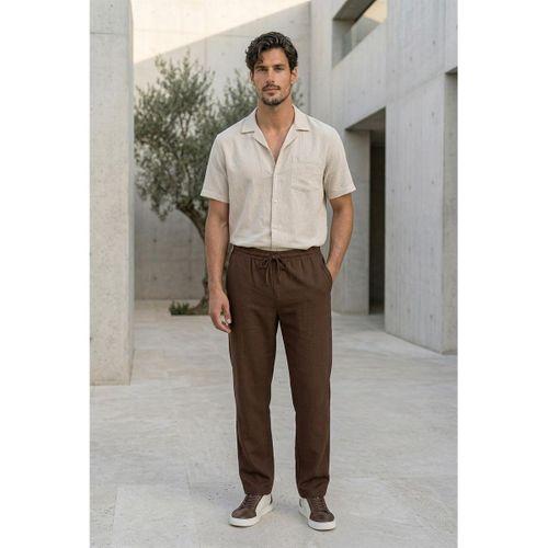 Prawer Baggy Kalıp Odessa Kumaş Jogger Erkek Pantolon- Kahve
