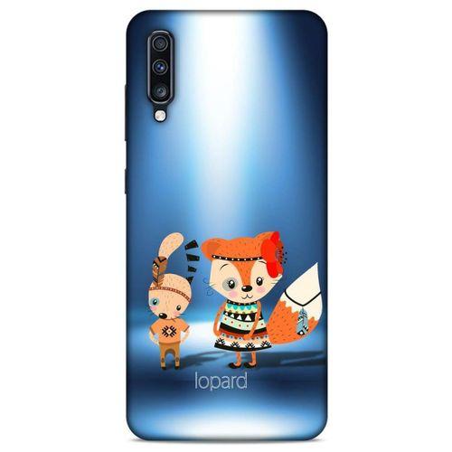 Samsung Galaxy A70s Kılıf FunnyMaX (1) Kılıfı Mavi Beyaz