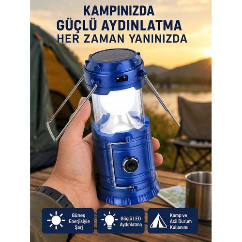 Katlanabilir Usb Çıkışlı Kamp Feneri – Şarj Edilebilir, Dayanıklı Ve Çok Fonksiyonlu