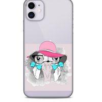 Zoologix (63) Apple iPhone 12 Mini Şeffaf Kılıf Silikon Desenli